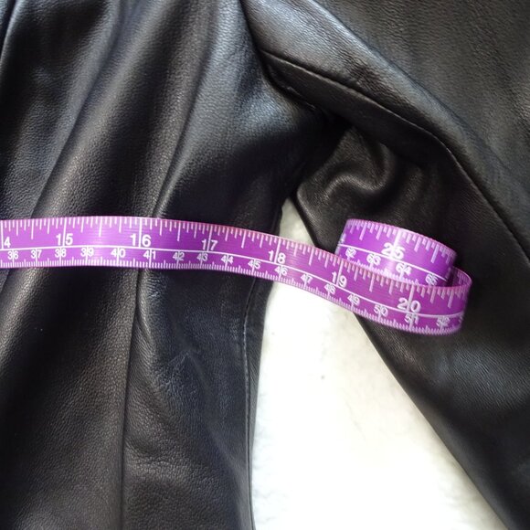 Liz Claiborne black Blazer, 100% Leather, size M - Picture 5 of 13